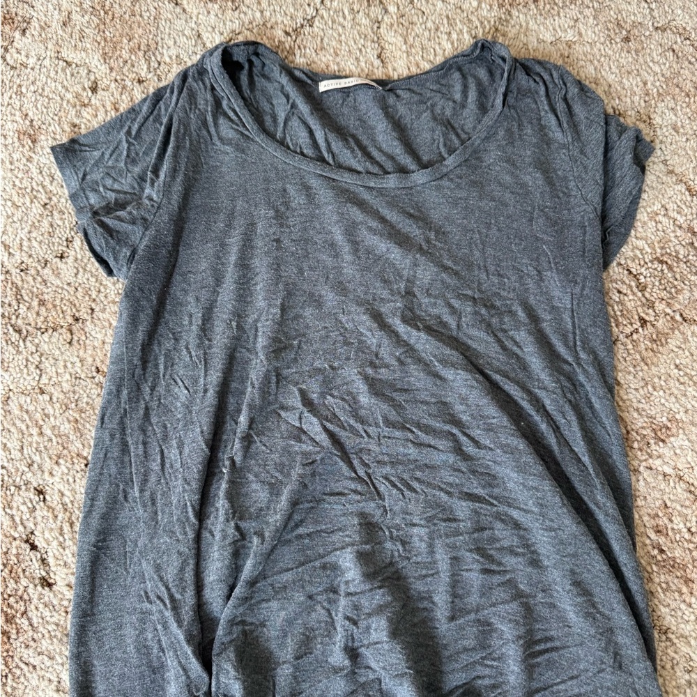 Active Basic Charcoal Short Sleeve Tee
